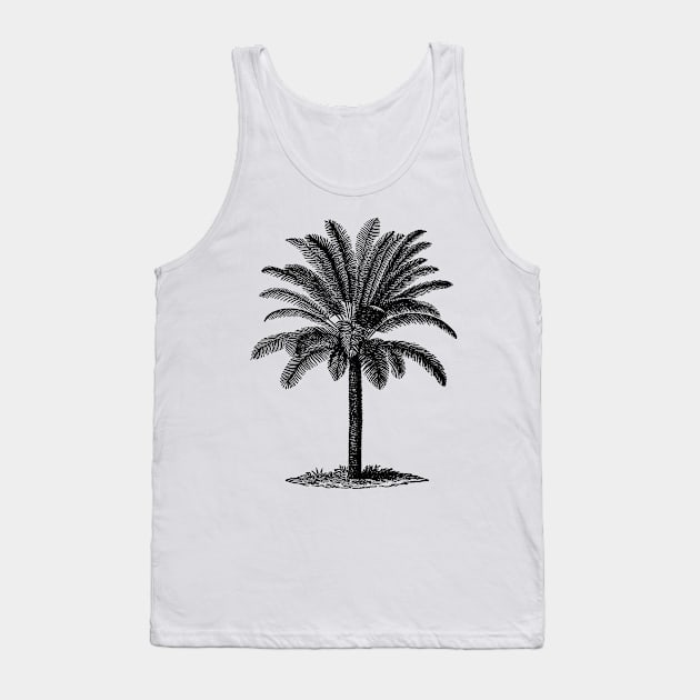 Vintage Palm Tree Tank Top by Vintage Sketches